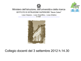 CD del 03 -9- 2012 - Benvenuti al Liceo Decio Celeri
