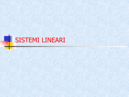 Sistemi lineari ligth