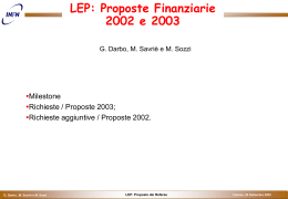 LEP: Proposte Finanziarie 2002 e 2003