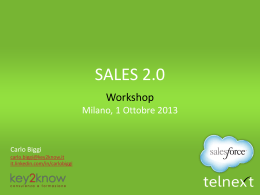 Sales 2.0 - Key2Know - Telnext - Salesforce