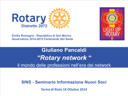 Giuliano Pancaldi: Rotary network