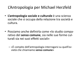 L*Antropologia per Michael Herzfeld