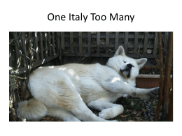 One Italy too many