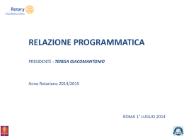 Relazione programmatica 2014-2015