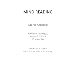 MIND READING - Università degli Studi di Trento