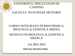 lezione 1: fondamenti di chimica - Università degli Studi di Cassino