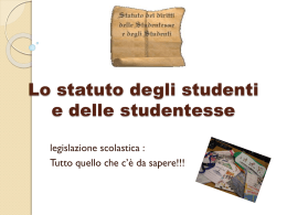 Lo statuto degli studenti e delle studentesse