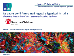 Il ruolo e le condizioni del sistema educativo italiano
