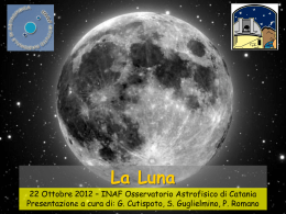 La Luna - Osservatorio Astrofisico di Catania