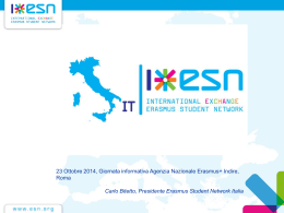 Erasmus Student Network (ESN): progetti in corso e prospettive future