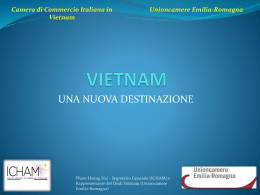 HAI - VIETNAM Country Presentation - Unioncamere Emilia