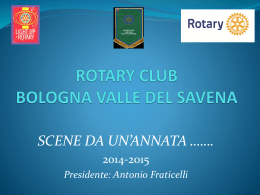 Presentazione Fine Annata - ROTARY CLUB