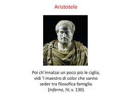 Aristotele - Liceo Classico Psicopedagogico Cesare Valgimigli