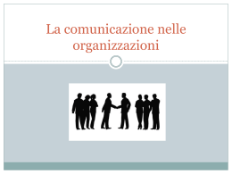 La comunicazione nelle organizzazioni