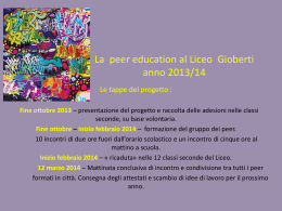 La peer education al Liceo Gioberti anno 2013/14