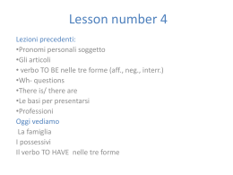 lezione 4 inglese