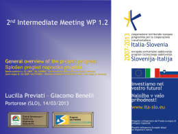 2nd Intermediate Meeting WP 1.2
