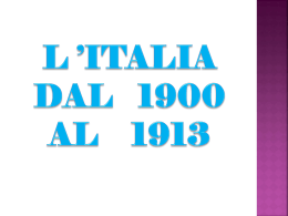 l `italia dal 1900 al 1913