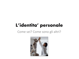 L*identita* personale