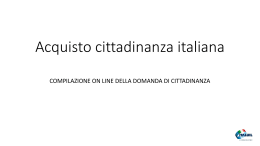 Acquisto cittadinanza italiana