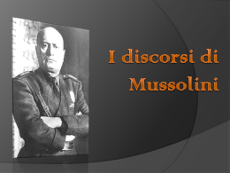 I discorsi di Mussolini