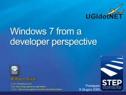 Windows 7 from a developer perspective