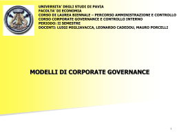 Modelli di Corporate Governance