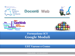 Google Moduli - Generazione Web Varese