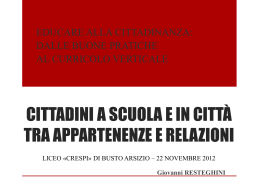 G. Resteghini - Ufficio scolastico regionale per la Lombardia