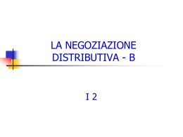 La negoziazione distributiva (B)