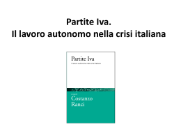 Partite Iva Il lavoro autonomo nella crisi italiana