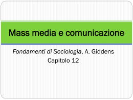 Mass media e comunicazione