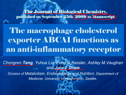 The macrophage cholesterol exporter ABCA1