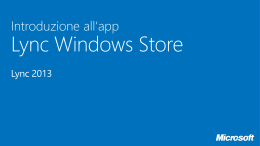 Introduzione all`app Lync Windows Store