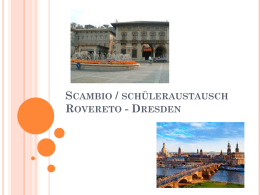 Scambio / schüleraustausch Rovereto - Dresden