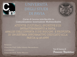 Francesco Napoletano - Cim - Università degli studi di Pavia