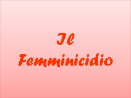 il_femminicidio - ITSOS `Marie Curie`