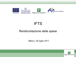IFTS Rendicontazione delle spese