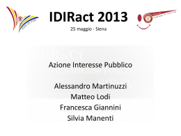 IDIRact 2013 - Azione Interesse Pubblico