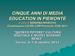 CINQUE ANNI DI MEDIA EDUCATION IN PIEMONTE 3