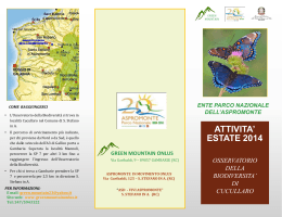 brochure osservatorio - Parco Nazionale dell`Aspromonte