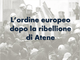 L*ordine europeo dopo la ribellione di Atene
