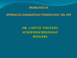 Bronchiolite, approccio diagnostico-terapeutico