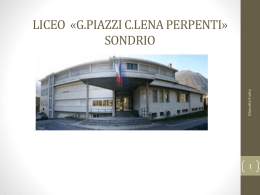 Relazione Liceo Piazza Perpenti