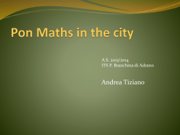 Maths in the city – A. Tiziano
