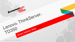 ThinkServer TD350 Customer Presentation