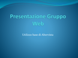 Presentazione Gruppo Web