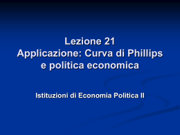 Lezione 21 - Dipartimento di Economia