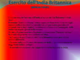 Esercito dell`India Britannica (INDIAN ARMY) - 3Ccorso2012-13