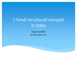 Slide seminario “I fondi strutturali europei in Italia